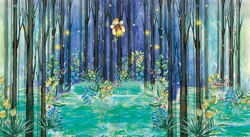 Papier Peint Panoramique 260X420Cm Forêt De Dessins Animés Poster Mural Pour Salon Chambre Décoration Murale, Papier Peint Intissé 3D Chambre Enfant,Chambre Fille,Personnalisable