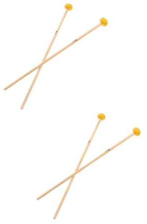 VICASKY 2paare Holz Trommelstöcke Für Glockenspiel Xylophon Und Andere Percussion Instrumente Gummispitze Umweltfreundliches Ahornholz Leicht Und Tragbar Für Anfänger Und Profis