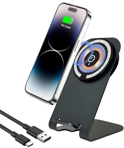 Magnetico Caricatore Wireless per iPhone, Caricabatterie Magnetico Stazione di Ricarica Rapida per iPhone 16 Pro Max Plus 15 14 13 12,Samsung Galaxy S25 Ultra S24 S23 S22 S21,Google Pixel 9 Pro 8a
