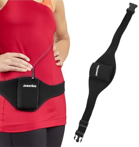 NJCXOLA Cinghia Microfono Regolabile, Borsa Microfono da Corsa, Microfono Verticale Senza Fili Trasmettitore Tracolla Waist Pack, Adatto per Insegnanti Fitness, Leader di Viaggio