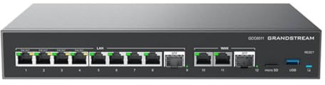 Grandstream GCC6011 IPPBX integrato (10 utenti, 4 chiamate simultanee) + firewall di livello enterprise + router VPN + 2 x 2.5 Gb, 10 x GigE Network Switch