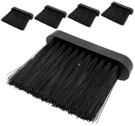 WHAMVOX Lot de 5 Balais de Cheminée Noirs en Plastique Résistants pour Nettoyage du Feu, Entretien de Cheminées dans Hôtels et Maisons