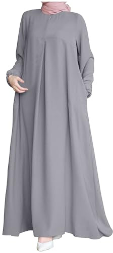 Abaya Damen Sommer Baumwolle Islam mit Kopftuch Burka Kleidung Elegant Muslim Gebetskleidung Für Frauen Große Größe Gebetskleid Hijab-Kleid Muslimische Abaya-Set Lang Frühling