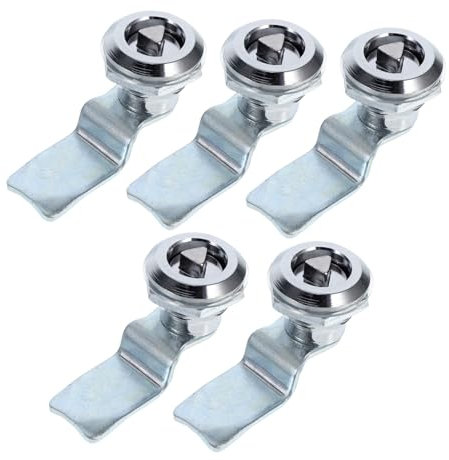 Garneck 5pcs Triangle for Distribution Box Electric Cabinet Locks Zinc Alloy Easy to Install