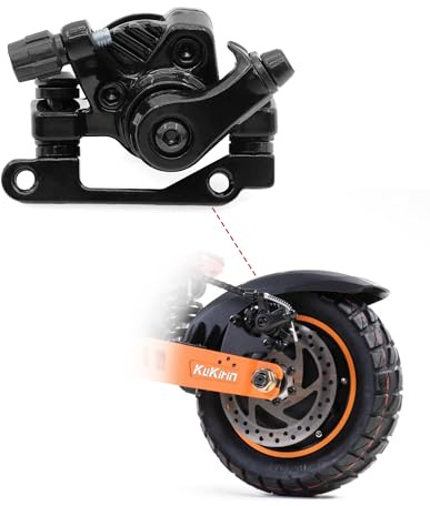 airwak Étrier de Frein à Disque Arrière Compatible avec KuKirin G2 Max / G2 Pro KickScooter，Étrier de Frein à Disque Mécanique en Alliage d'Aluminium avec Plaquettes de Frein, Accessoires d'origine