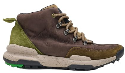 Satorisan - Kiso Premium - Botas Deportivas para Hombre y Mujer - Botas Urbanas Cuero Respetuosas, Cómodas y Duraderas - Color Dark Brown Green - Talla 42