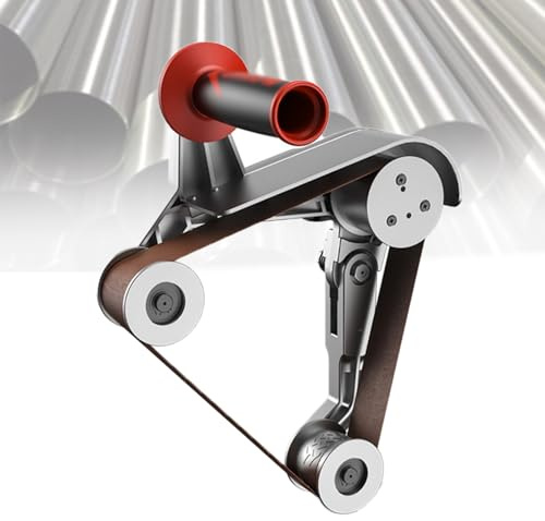 LwiftGal Levigatrice Lucidatrice per Tubi, Levigatrice A Nastro per Tubi con 6 velocità Variabili, Levigatrice A Nastro Professionale, per Lucidatura, Finitura 3-wheelworkinghead