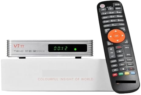 Testeur TV Décodeur TNT V7 TT DVB-T/T2 Récepteur TV terrestre H.265 10 bits Full HD 1080p Câble avec antenne WiFi USB/Ethernet