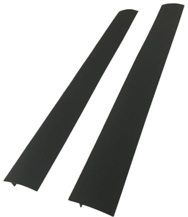 Cache-espaces pour Cuisinière en Silicone Noir, Lot de 2 | Flexible, Découpe Possible pour Dimensions Non Standard, Protection du Plan de Travail Plaque