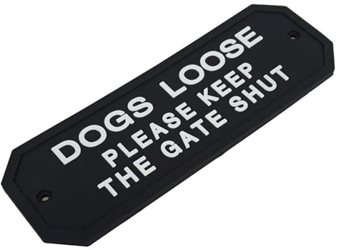 Ljmyy Cartello di avvertimento facile da vedere per uso esterno, in silicone flessibile, per cancelli allentati per cani, decorazione per casa e giardino