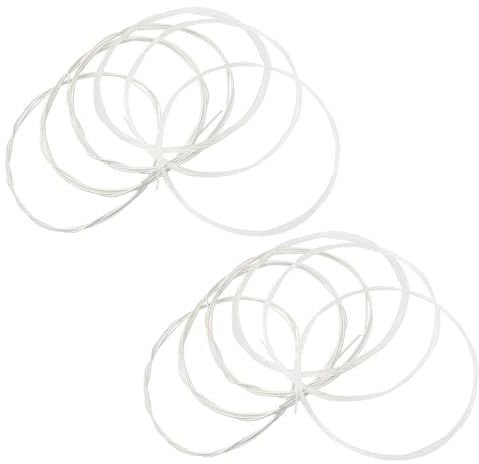 TOVINANNA 2 Stück Klassische Gitarrensaiten C102 Nylon Klar mit Versilberten Kupfer Basssaiten Hohe Spannung Bruchfest für Flamenco Spanische Konzertgitarren