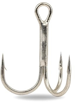 Gamakatsu Drillinge Treble 13, Größe:1, Farbe:Nickel