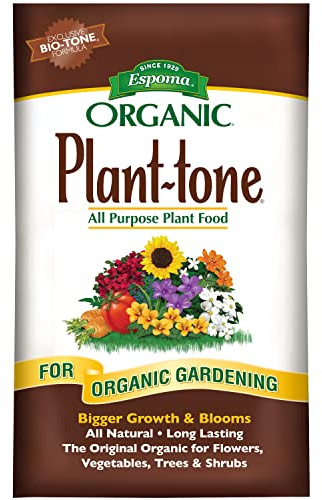 Espoma Organic Plant-Tone 5-3-3 Natural & Organic All Purpose Plant Food; 36 lb. Bag; The Original Organic Fertilizer for All Flowers, Vegetables, Trees, and Shrubs.