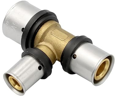 Pipetec Pressfitting T Stück 26x16x20 mm TH Kontur Verbundrohr, DVGW, TH-Profil