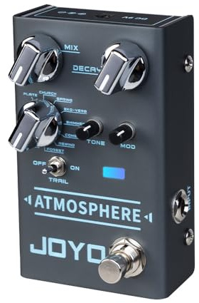 JOYO Reverb Pedal 9 Digital Reverb Types with Modulation and Trail Function for Electric Guitar Effect (Atmosphere R-14)