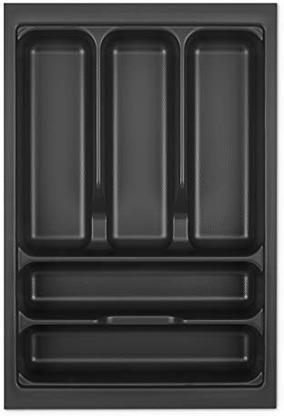 Orga-Box VIII Bestickinsats 311 x 480 mm lavagrå med pärlstruktur för 40 cm skåp i Häcker köksbesticklådor