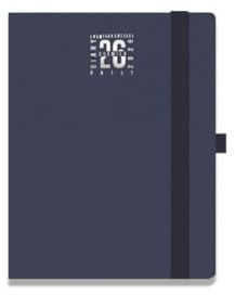 Taschenkalender 2022 mit Gummizug 9 x 15 – Blau