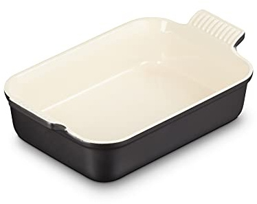 Le Creuset Pirofila rettangolare Tradition in gres vetrificato, 26 cm, 2.4 L, Nero Lucido, 71102261400001