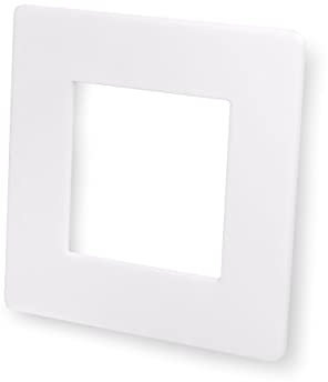 Double & Single Light Switch Surround Acrylic Finger Plate Panel Socket Multiple Colours (Single, White Frost)