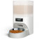 Faroro 4L Comedero Gato Automatico, Dispensador Comida Perros y Gatos, Tazón para Gatos de Acero Inoxidable y Temporizador, Programable de 1 a 6 Comidas, Blanco
