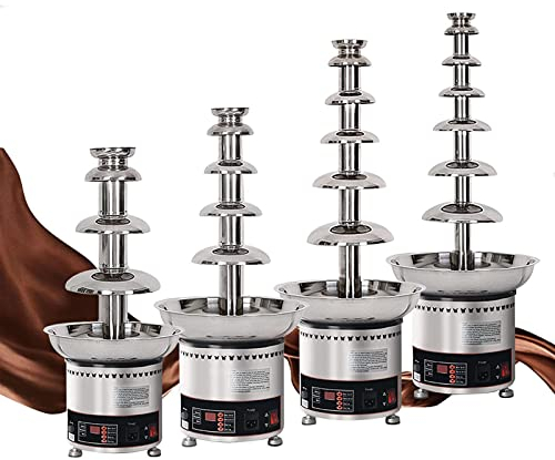 Choklad FontäN Fondue Elektrisk ChokladsmäLtningsmaskin 4/5/6/4 Nivå Kaskad Fondue Set FöR Jordgubbar,KöRsbäR,Marshmallow,KexpartibröLlop,6Tier
