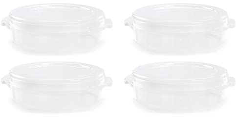 Acan Tradineur - Pack de 4 Fiambrera para tortillas - Fabricado en plástico - Capacidad de 3 Litros - Apta para microondas y lavavajillas - 8,5 x 30 x 27,5 cm