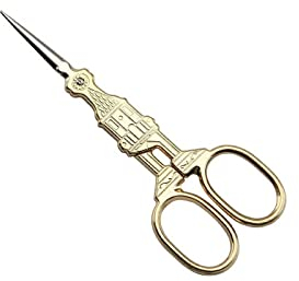 Küchenschere, goldene Vintage-Dekorationsschere, Edelstahl, Bastelschere, Nähschere für Stoff (Bronze-Gold)