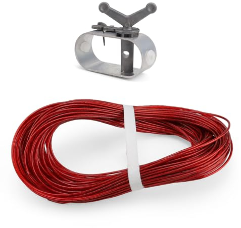 Tensor de lona de piscina, SPRHR Tensor Cable, cuerda para cubiertas, diámetro 2 mm, 30,5 m, para asegurar cubiertas de piscina fuera del suelo en invierno