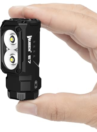 WUBEN E7 1800 Lumen Torch Light with Magnet - Super Bright 6 Modes EDC Flashlight, Typ-C Rechargeable LED Flash Light; IP68 Pocket Flashlight for Headlamp Use, Rescue, Camping