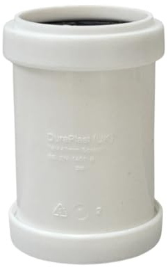 Duraplast UK™ Push Fit Waste Coupling 40mm – White PVC Pipe Connector – Leak-Resistant Plumbing Joint – Pack of 10