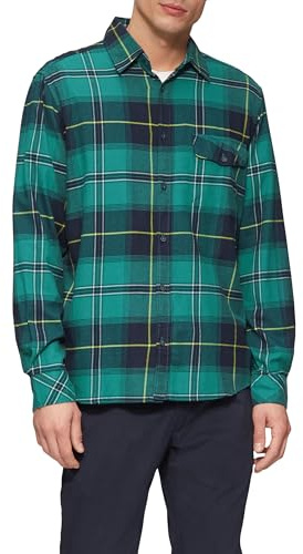 s.Oliver Regular Fit: Kariertes Flanellhemd mit Brusttasche