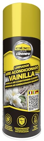 Abc Car Cleaners Detergente per il sistema di climatizzazione dell'auto Profumo di vaniglia. Antibatterico con un tasso di sterilizzazione del 99%. Aroma fresco, piacevole e duraturo per l'estate.