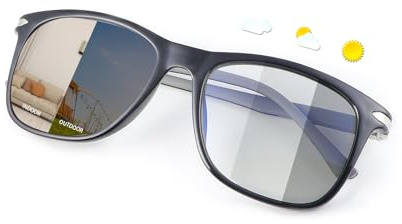 Photochrome Blaulichtblockierende Brille, UV400, Sonnenbrille, Federscharnier, Anti-Überanstrengung, Computer-Gaming, Blaulicht-Bildschirm, Blocker-Brille, klare Gläser, blendfrei, Augenschutz für