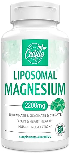 Liposomaler Magnesium-Komplex 2200mg, glutenfrei, 60 Weichkapseln Hochdosierte natürliche. Geeignet für Frauen, Männer (60 Stück (1er Pack))