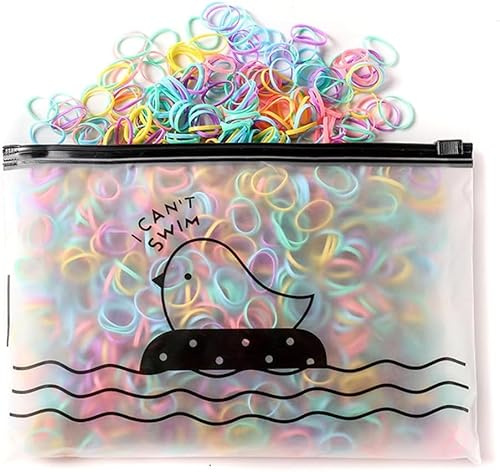 rubber band, hair band, hair elastic for Kids, 1000 Pieces, Candy Colours, Black, Small, Elastic Rubber Bands, elastic band, hair tie,hair styling