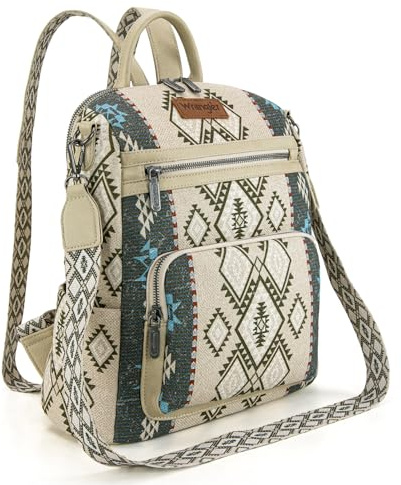 Montana West Wrangler wandelbarer Rucksack für Damen, Western-Azteken-Rucksack, Reisetaschen, Aztekenbraun, Medium