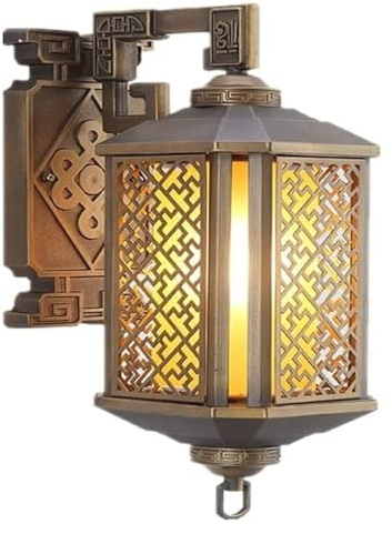 Prontoni murali moderni, lampada a parete retrò a parete esterna luce in stile cinese luci di portico cinese esterno impermeabile per lanterna lanterna fonce illuminazione da garage villa corridoio da