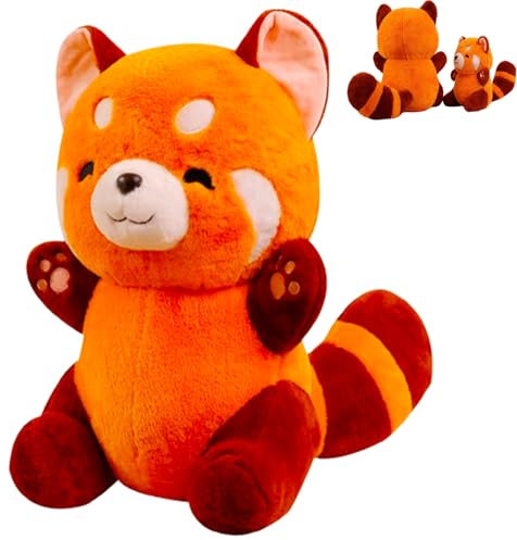 AQCQDQ Roter Panda Kuscheltier Stofftier Red Panda Roter Puppen Kawaii Panda Plüschtier,Kuscheltier waschbär,Flauschiger Stofftier Panda für Jungen Mädchen Weihnachten (23 cm,Raccoon)
