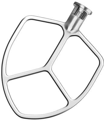 Premium, compatibile con frusta piatta in acciaio inossidabile lucidato Airkitrep - accessorio di ricambio, planetaria compatibile con KitchenAid da 5-6 litri con ciotola sollevabile, resistente e ant