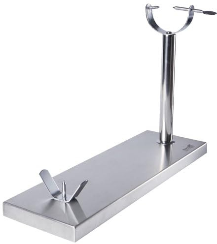 PRENDELUZ Jamonero - Soporte metálico Robusto para sostener jamón, fácil de Usar, Ajuste de Altura, Base Antideslizante, Ideal para Corte preciso.