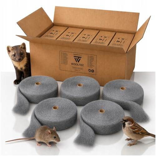 Stahlwolle 5kg gegen Mäuse Ratten Marder – Nagerstop ohne Gift WOOLTEC | Für umfangreiche Abdichtarbeiten in Haus, Garage und Garten