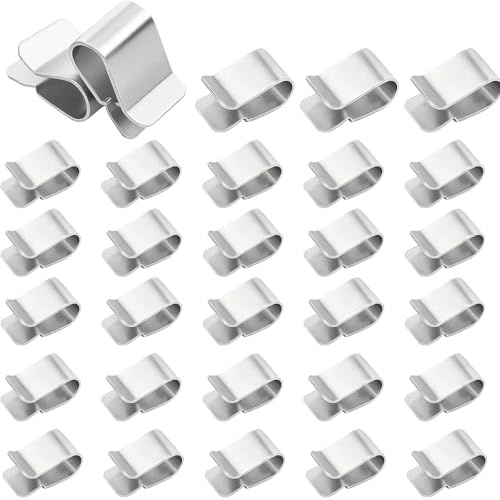 30 Metallklammern Edelstahl, Befestigungsklammern Aus Rostfreiem Stahl, U-Form Klammern Für Büro, Haushalt Und Werkstatt, Klemmen Metall Für Dokumente Und Werkzeuge