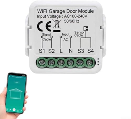 Smart WiFi Garage Door Opener, For Tuya App Remote Control Garage Door Controller With Timer And Countdown Function, Real-time App Notifications