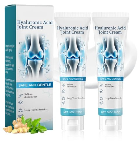 Hyaluronic Acid Joint Cream - Schmerzsalbe 2 Stück - Feuchtigkeitsspendende Hyaluronsäure Gelenkschmerzen Salbe - Gelenkcreme zur täglichen Pflege bei Gelenkschmerzen