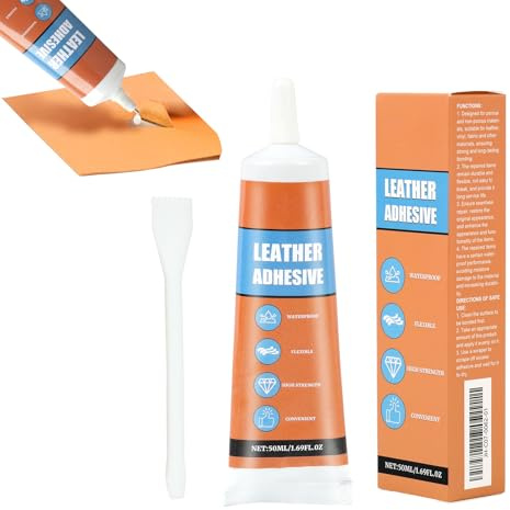 Pegamento de tela y cuero 50 ml – Adecuado para algodón, cuero, nylon, franela, poliéster, denim, felpa y lino – Impermeable