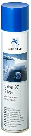 Normfest Galva 97 Silver – Zink-Aluminium-Grundierung mit Langzeitschutz und dekorativem Silber-Metallic-Finish für Karosserie, Metallbau und Industrie, 400ml