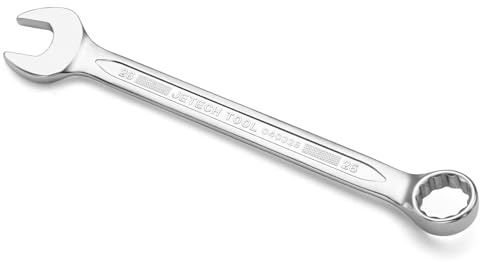 Jetech 26mm Combination Spanner - Durable Cr-V Steel High Strength 12 Point Double Head Wrench in Sand Blasted Finish