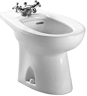 TOTO Piedmont Single Hole Deck Mounted Faucet Bidet, Cotton White - BT500AR01