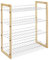Whitmor 4 Tier Closet Shelf-Storage Organizer-Natural Wood And Chrome Armadio Ripiani, Filo Cromato, Metallo, 29.54 x 63.50 x 69.85 cm
