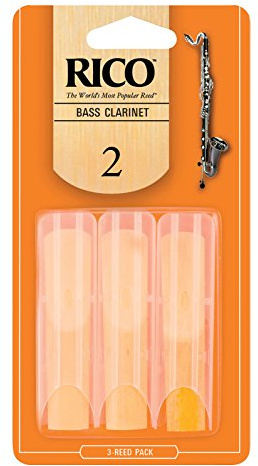 RICO Blätter für Bass-Klarinette Stärke 2.0 (3 Stück) | Rico Organic Bassklarinettenblätter bieten gleichmäßige Ansprache, leichte Spielbarkeit, warmen Klang und zuverlässige Leist.